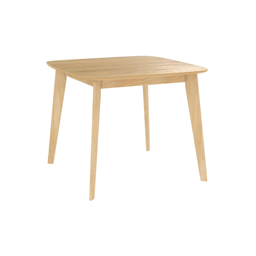 Wohnli Möbelsuche - Quadratischer Tisch für 4 Personen aus hellem Naturholz 90 cm