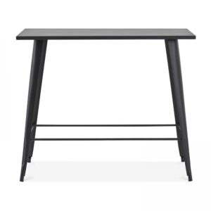 wohnli-moebel-suche-M21038804-1 Rechteckiger Stehtisch im Industriestil Schwarz 120x101x60cm Stahl Schwarz Oviala Möbel Esszimmermöbel Esstische
