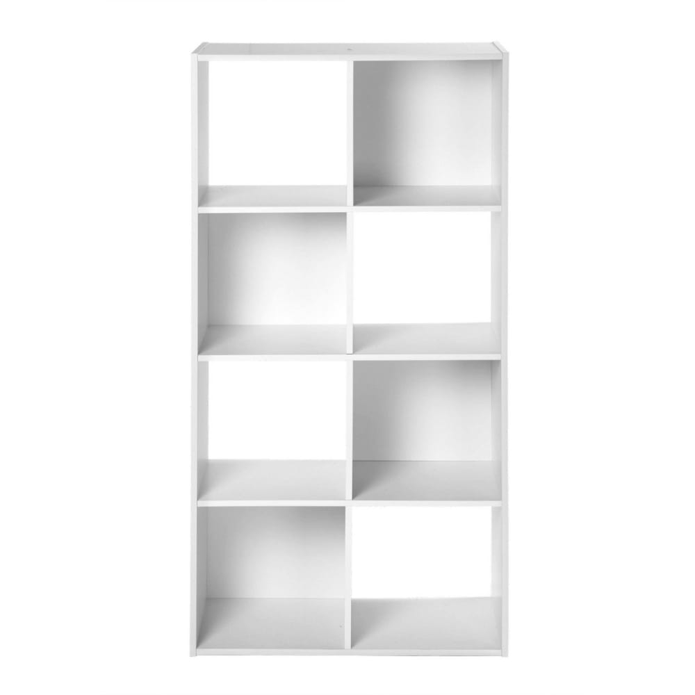 Wohnli Möbelsuche - Regal zur Aufbewahrung mit 8 Fächern - H123 cm - Weiß