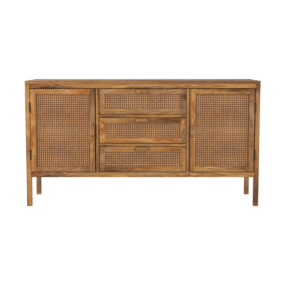 wohnli-moebel-suche-M21059796 Wohnli Möbelsuche - Sideboard aus Rohrgeflecht mit 2 Türen und 3 Schubladen
