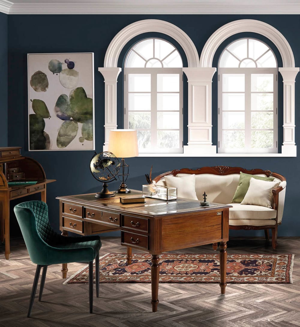 160x79x80cm Holz Braun MOYCOR Möbel Büromöbel Schreibtische