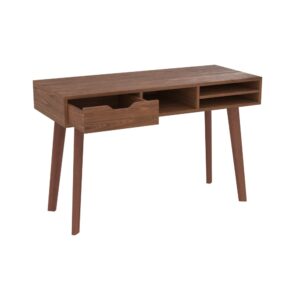 Schreibtisch aus dunklem Holz mit 1 Schublade und 3 Nischen 120x77x50cm Holz Braun Rendez-Vous Déco Möbel Büromöbel Schreibtische