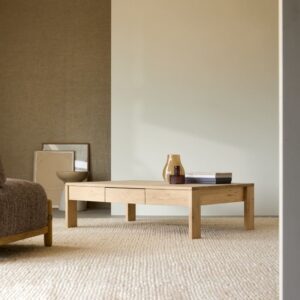 wohnli-moebel-suche-M21065577-1 Couchtisch aus massivem Eichenholz 120x35x80cm Holz Beige Tikamoon Möbel Wohnzimmermöbel Couchtische