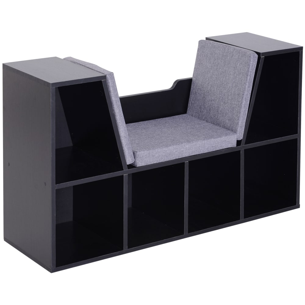 Wohnli Möbelsuche - Bibliothèque banc 2 en 1 - 6 casiers coussins inclus