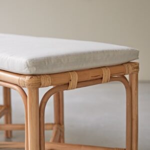 160x46x42cm Rattan Beige Tikamoon Möbel Esszimmermöbel Sitzbank und Holzbank