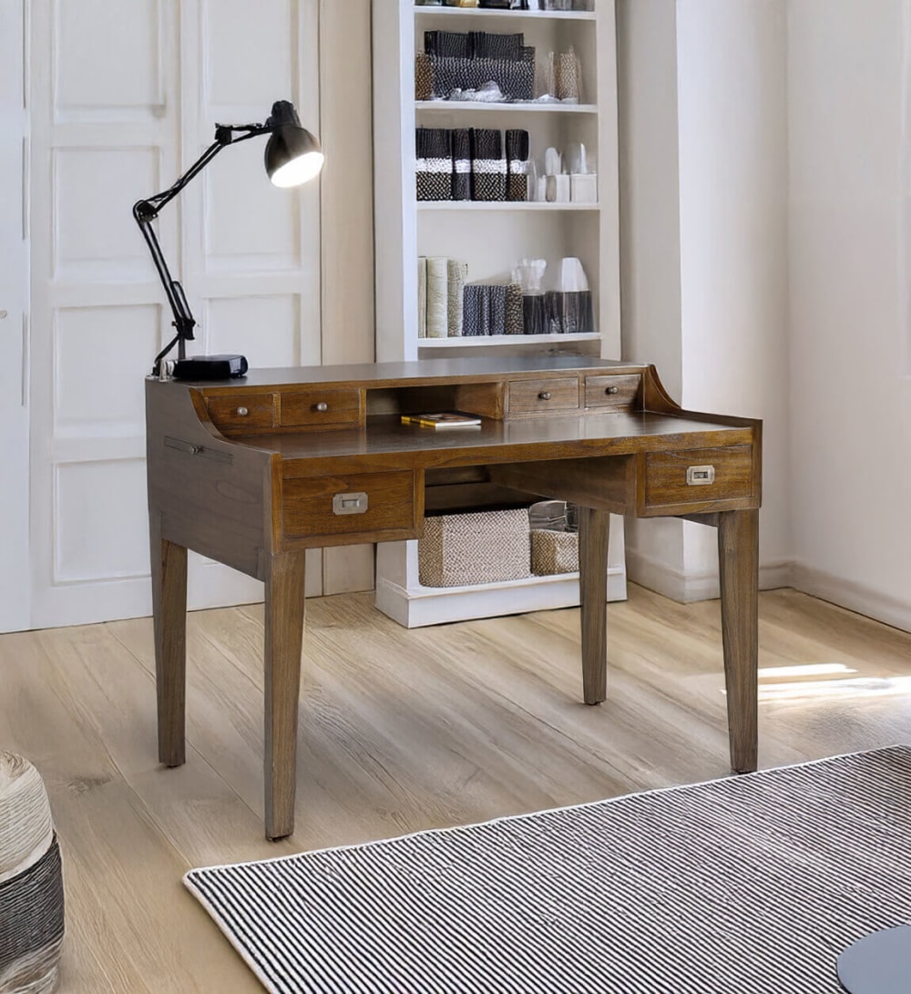 125x78x70cm Holz Braun MOYCOR Möbel Büromöbel Schreibtische