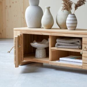 135x40x40cm Holz Beige Tikamoon Möbel Wohnzimmermöbel TV-Möbel