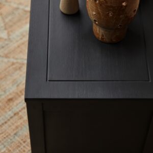 TV-Schrank aus massiver Kiefer 170 cm 170x55x40cm Holz Schwarz Tikamoon Möbel Wohnzimmermöbel TV-Möbel