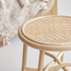 Beistelltisch aus Rattan 40x40x40cm Rattan Beige Tikamoon Möbel Wohnzimmermöbel Beistelltische