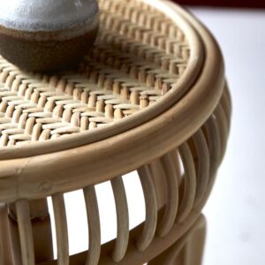 wohnli-moebel-suche-M21070254-1 Beistelltisch aus Rattan 40x40x40cm Rattan Beige Tikamoon Möbel Wohnzimmermöbel Beistelltische