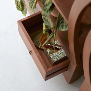 wohnli-moebel-suche-M21070964-1 Bücherregal aus massivem Teak 155x155x30cm Holz Braun Tikamoon Möbel Wohnzimmermöbel Bücherregale