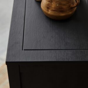 Anrichte aus massivem Kiefernholz 80 cm 80x100x40cm Holz Schwarz Tikamoon Möbel Esszimmermöbel Sideboards, Highboards & niedrige Anrichten