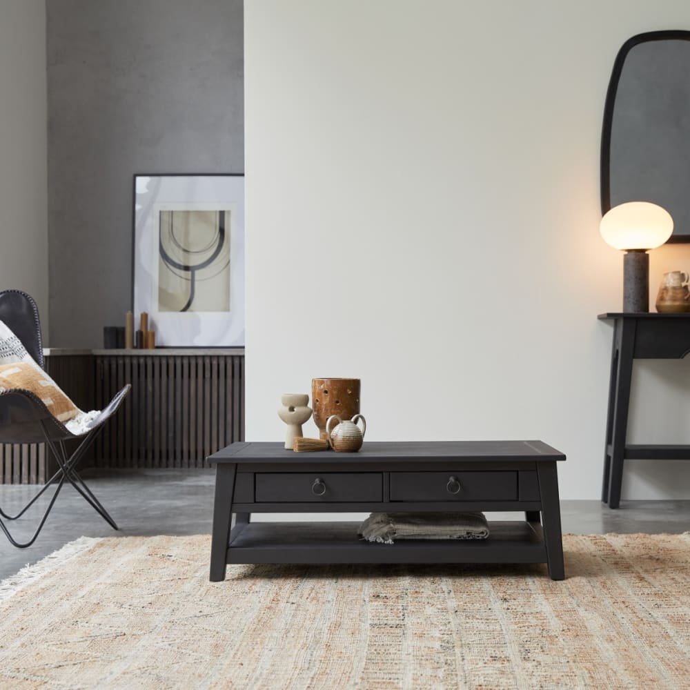 wohnli-moebel-suche-M21070997 Wohnli Möbelsuche - Couchtisch aus Kiefer massiv Thaki black 100 × 60