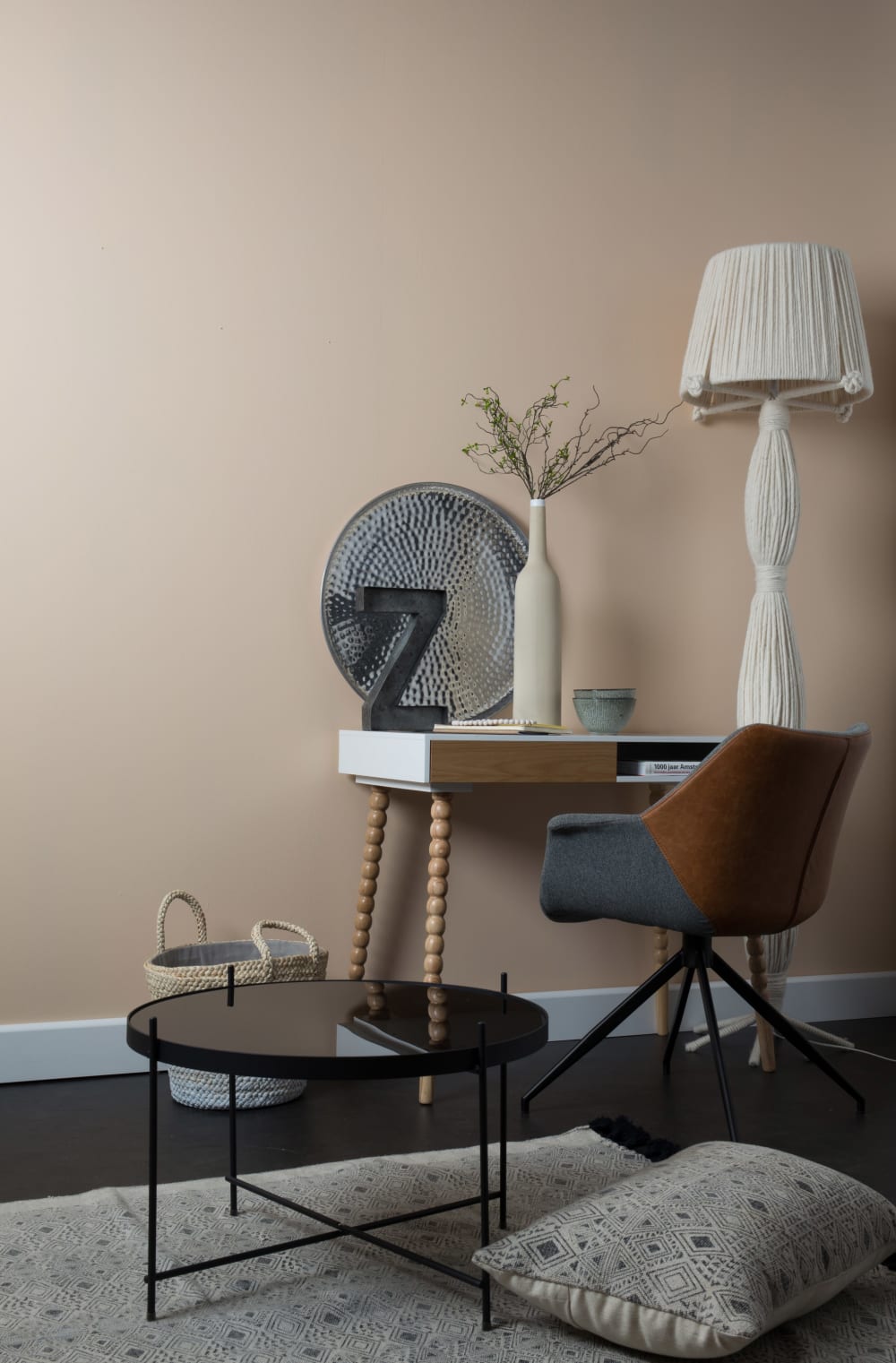 Bürosessel aus grauem Polyester 61x80x67cm PVC und Synthetik Grau Zuiver Möbel Esszimmermöbel Stühle