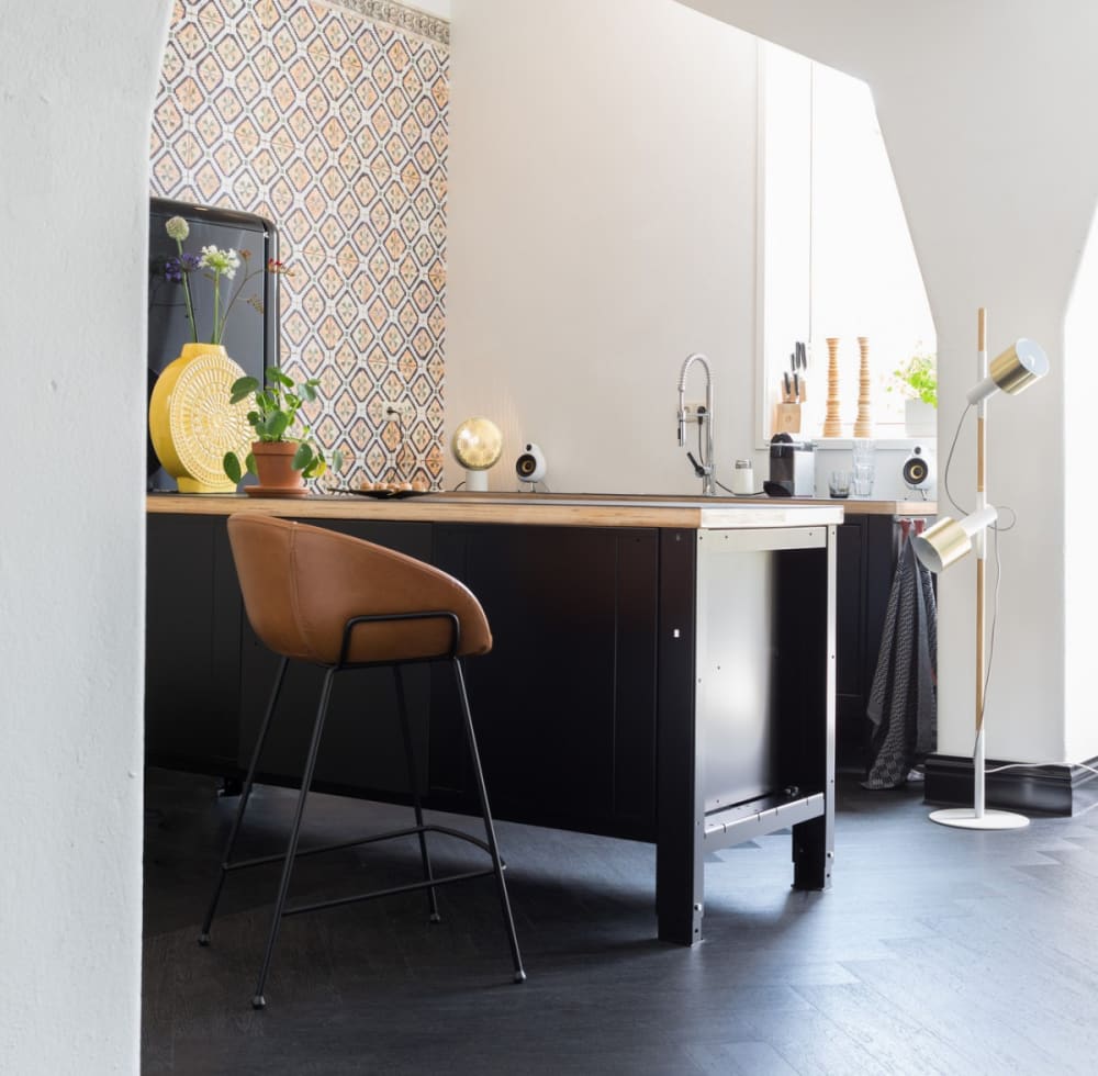 55x98x53cm PVC und Synthetik Braun Zuiver Möbel Esszimmermöbel Barhocker