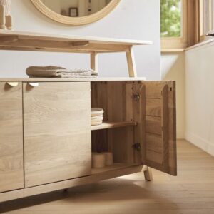 165x85x47cm Holz Beige Tikamoon Möbel Esszimmermöbel Sideboards, Highboards & niedrige Anrichten