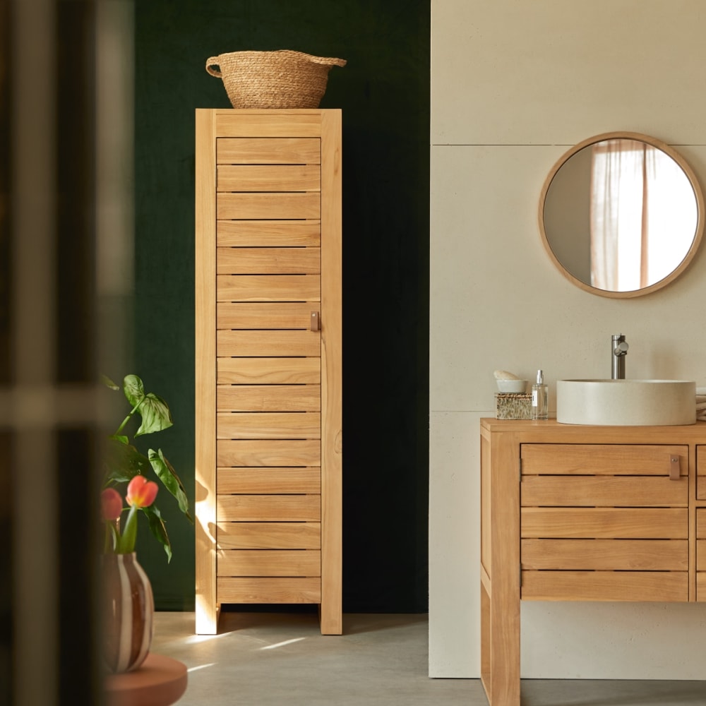 wohnli-moebel-suche-M21080118 Wohnli Möbelsuche - Bad-Hochschrank aus massivem Teakholz