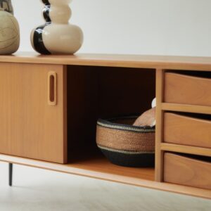 156x58x46cm Holz Beige Tikamoon Möbel Wohnzimmermöbel TV-Möbel