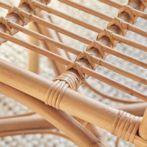 Stuhl aus Rattan heller Naturrattan Esszimmerstuhl Verandastuhl 48x101x56cm Rattan Beige Tikamoon Möbel Esszimmermöbel Stühle