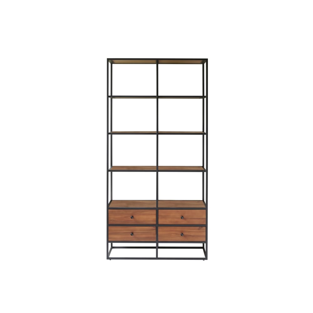 wohnli-moebel-suche-M21080166 Wohnli Möbelsuche - Bücherregal aus massiver Akazie und Metall