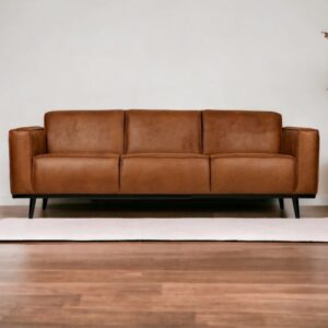 wohnli-moebel-suche-M21080794-1 3-Sitzer-Sofa aus Leder 230x77x93cm Leder Braun WOOOD Sofas und Sessel Sofas 2-Sitzer-Sofas & 3-Sitzer-Sofas