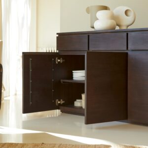 wohnli-moebel-suche-M21087441-1 Buffet aus massivem Mahagoniholz 200 cm 200x90x45cm Holz Braun Tikamoon Möbel Esszimmermöbel Sideboards, Highboards & niedrige Anrichten