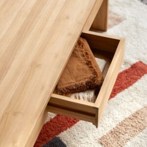 wohnli-moebel-suche-M21087445-1 Couchtisch aus massivem Teakholz 120x35x80cm Holz Beige Tikamoon Möbel Wohnzimmermöbel Couchtische