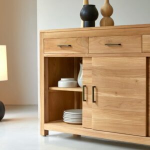 wohnli-moebel-suche-M21087547-1 Buffet aus Teak 150 cm 150x85x45cm Holz Beige Tikamoon Möbel Esszimmermöbel Sideboards, Highboards & niedrige Anrichten