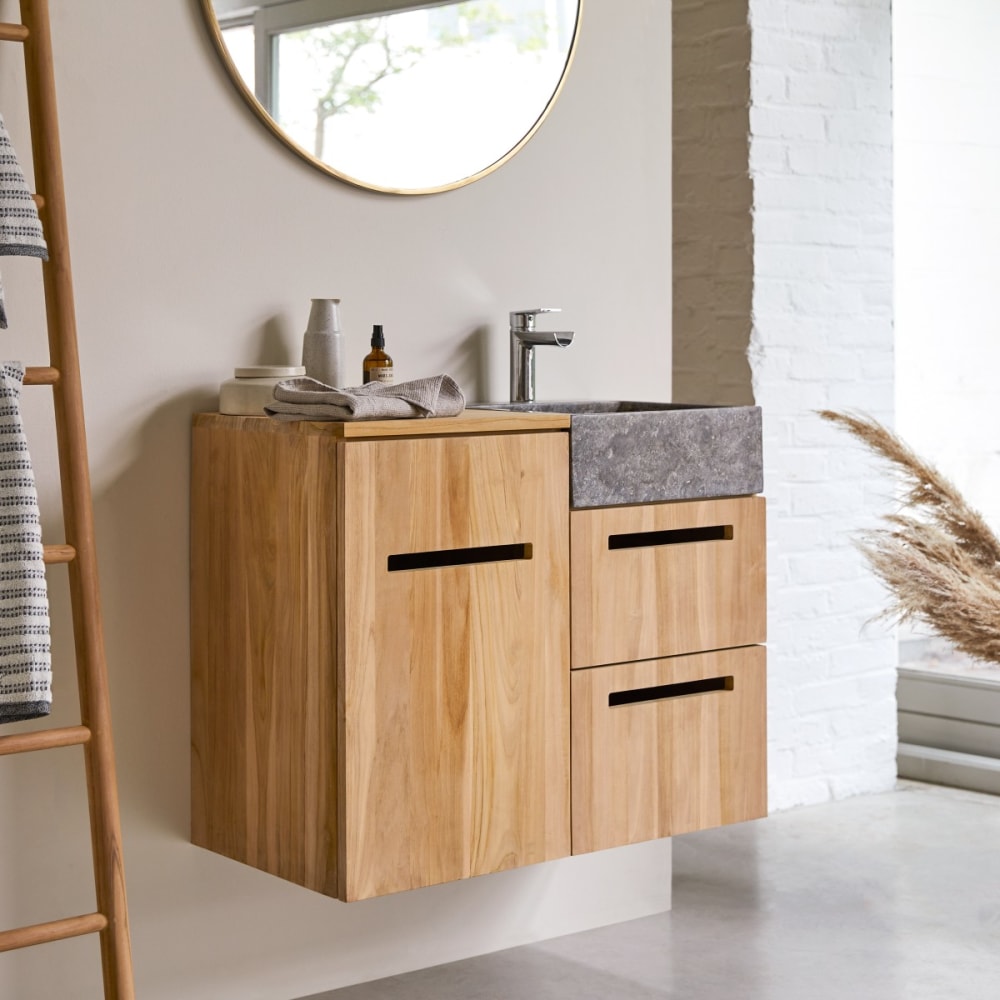 wohnli-moebel-suche-M21087549 Wohnli Möbelsuche - Badezimmermöbel aus massivem Teakholz und Marmor 85 cm