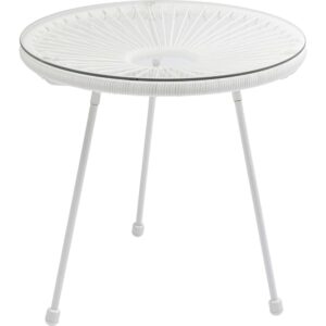 Wohnli Möbelsuche - Outdoor-Beistelltisch aus Glas und Polyethylen