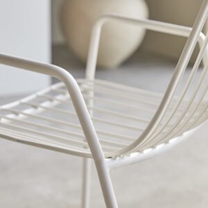 52x76x55cm Metall Weiß Tikamoon Möbel Esszimmermöbel Stühle