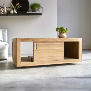 100x40x60cm Holz Beige Tikamoon Möbel Wohnzimmermöbel Couchtische