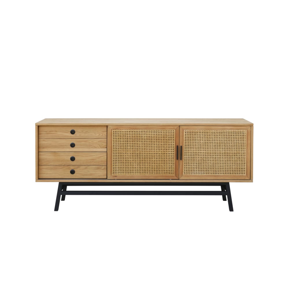 Wohnli Möbelsuche - Eichenbuffet mit 2 Türen und 2 Schubladen Beige