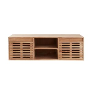 wohnli-moebel-suche-M21090666 Wohnli Möbelsuche - Doppelwaschbecken 1 Schrank und 2 Nischen aus Teakholz