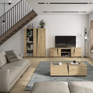 120x170x45cm Spanplatte Beige Gami Möbel Esszimmermöbel Sideboards, Highboards & niedrige Anrichten