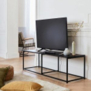 TV-Möbel Metall schwarz 140x40x40cm Metall Schwarz sweeek Möbel Wohnzimmermöbel TV-Möbel