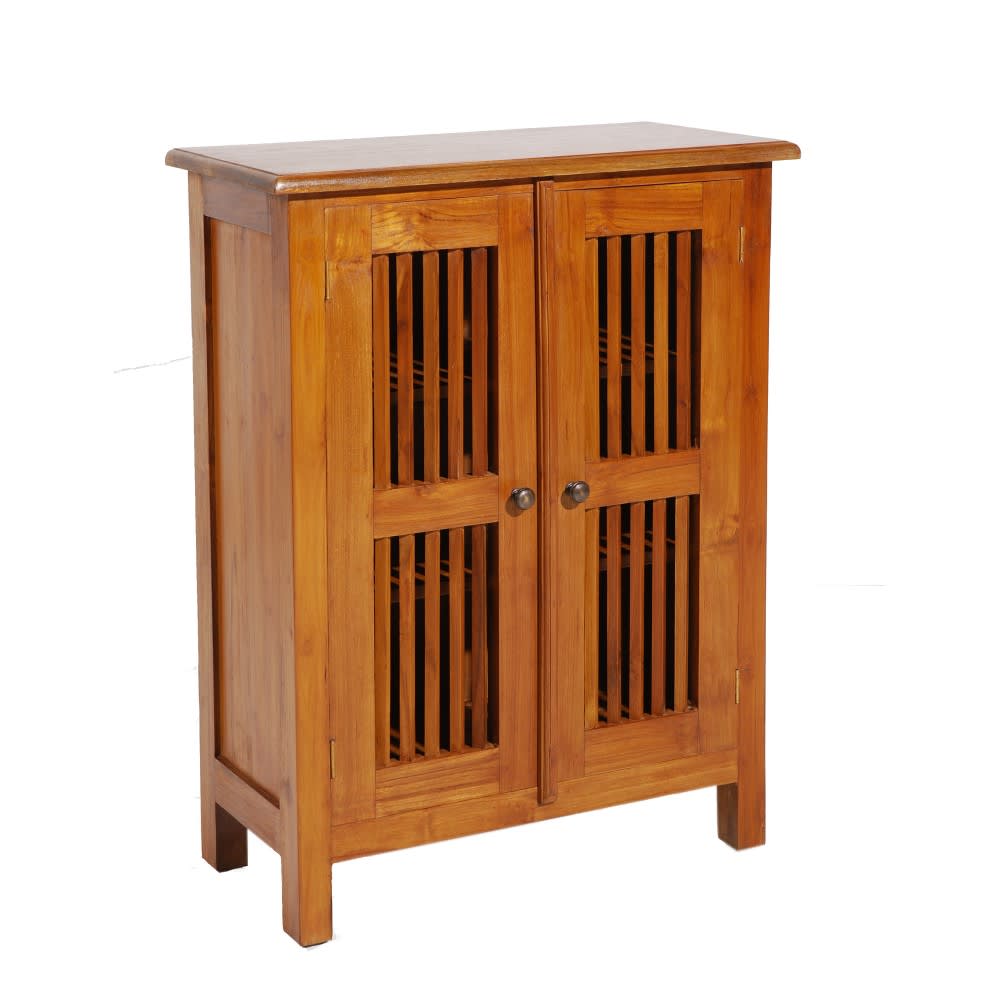 wohnli-moebel-suche-M21102092 Wohnli Möbelsuche - Sideboard mit 2 Türen und Lamellen aus Teakholz