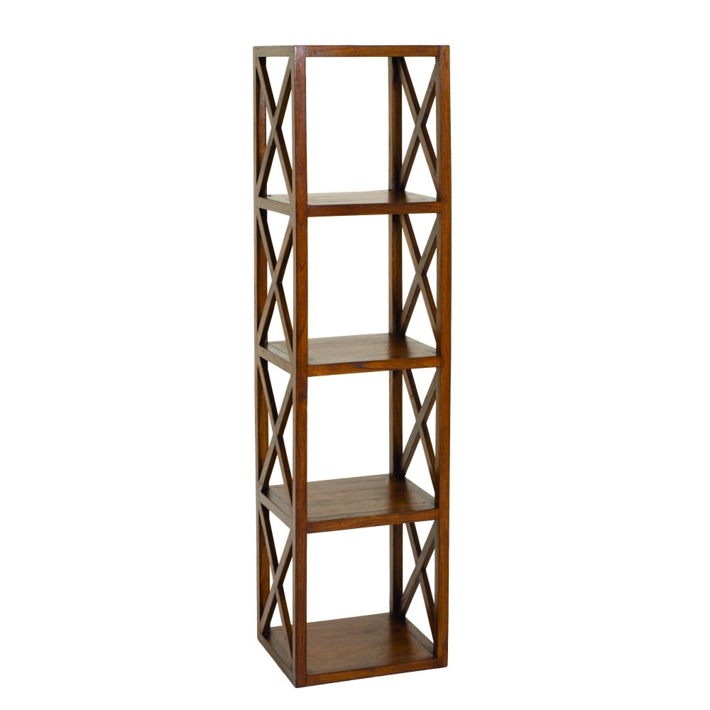 Wohnli Möbelsuche - Regal 4 Fächer mit Holzsprossen aus Mindiholz
