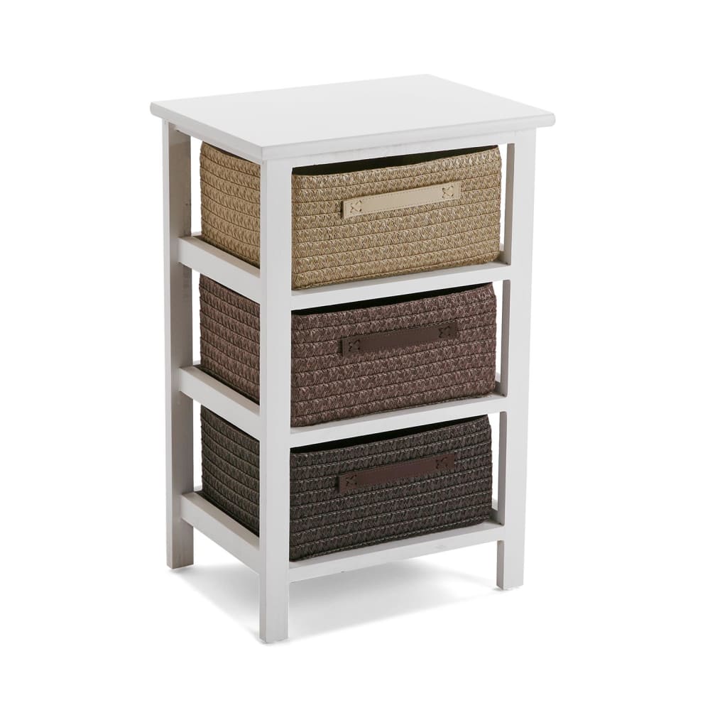 Wohnli Möbelsuche - Badezimmerschrank mit 3 Schubladen aus Holz und Polyester