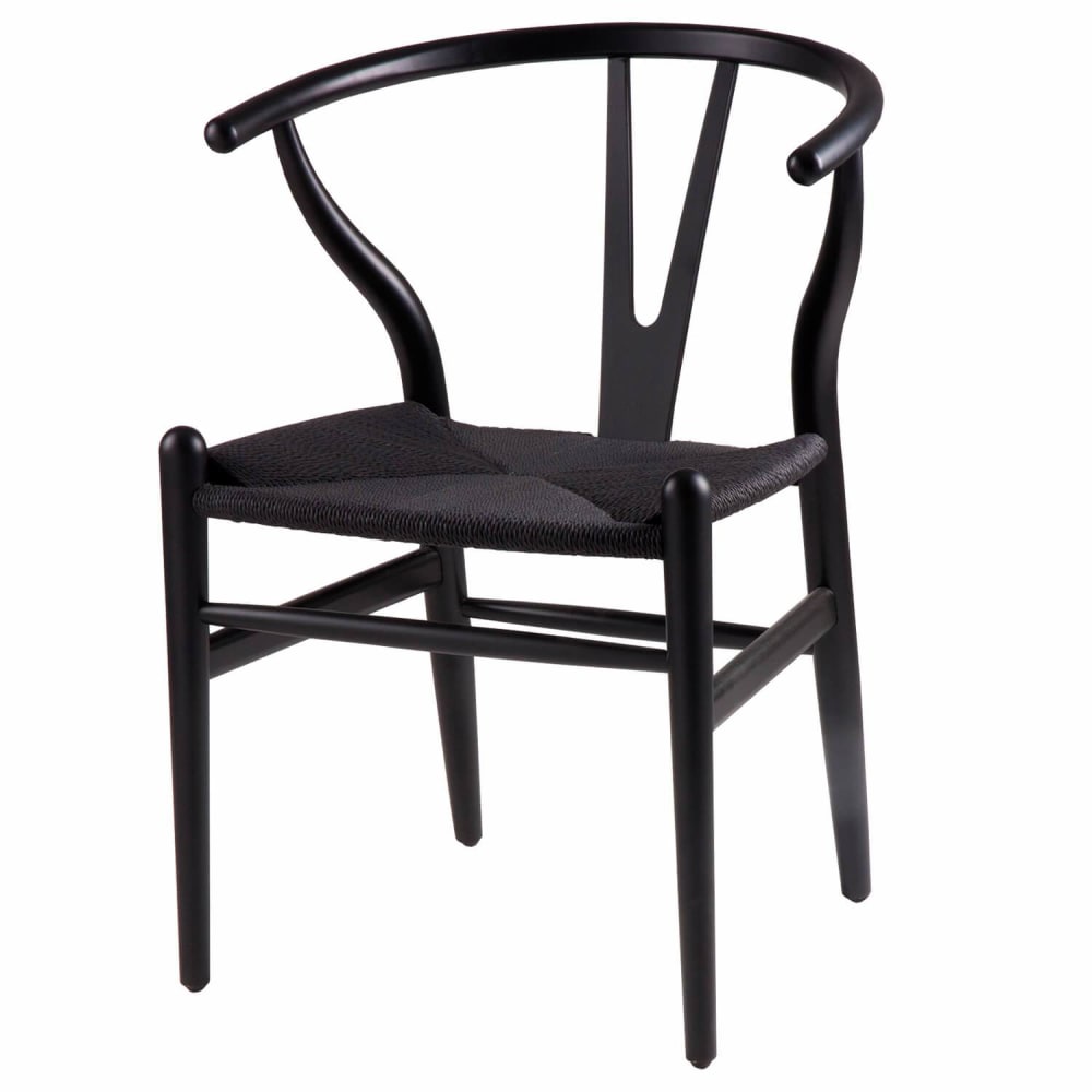 wohnli-moebel-suche-M21108611 Wohnli Möbelsuche - Nordischer Esszimmerstuhl mit Gestell und Sitz in Schwarz.
