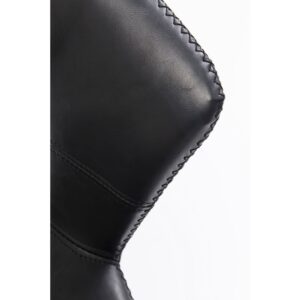 wohnli-moebel-suche-M21113232-1 Stuhl in Leder-Optik, schwarz 57x77x51cm PVC - Polyvinlychlorid Schwarz Kare Design Möbel Esszimmermöbel Stühle