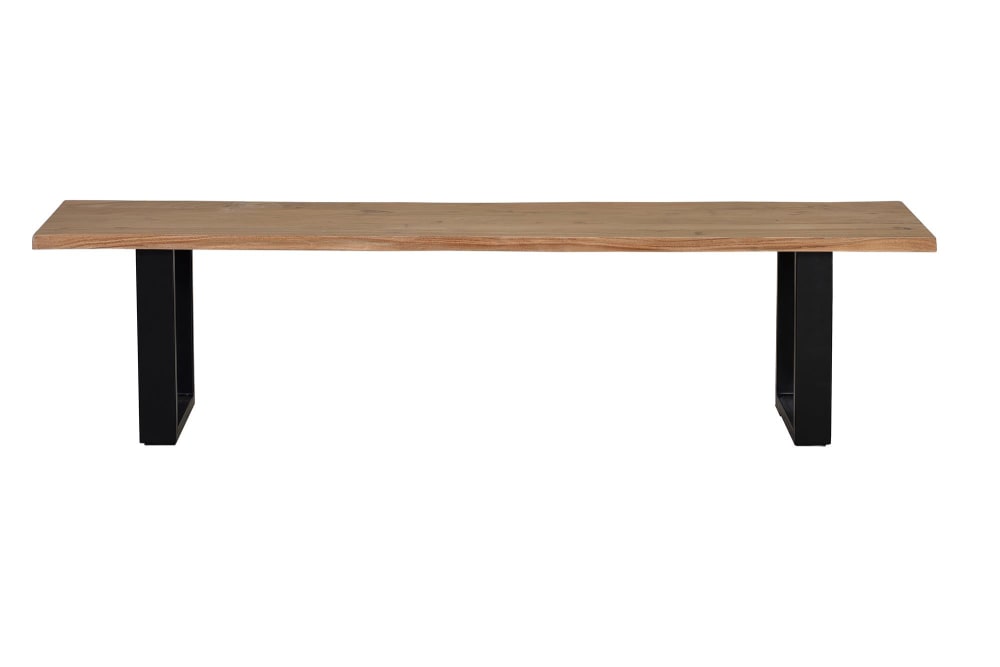 Akazienbank 180x45x42cm Holz Braun GINER Y COLOMER Möbel Esszimmermöbel Sitzbank und Holzbank