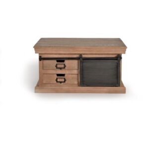 Couchtisch aus Mangoholz 90x45x90cm Holz Braun GINER Y COLOMER Möbel Wohnzimmermöbel Couchtische