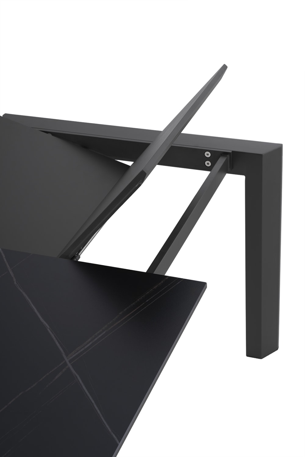 Esstisch schwarze Beine schwarze Porzellanplatte 140x90 140x76x90cm Metall Schwarz Koketto Home Möbel Esszimmermöbel Esstische