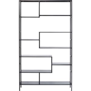 wohnli-moebel-suche-M21119006 Wohnli Möbelsuche - Regal mit 10 Ablagen aus Glas und Stahl