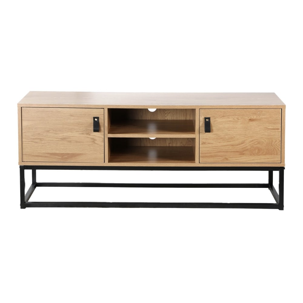wohnli-moebel-suche-M21135168 Wohnli Möbelsuche - TV-Möbel Eiche Dekor 2 Türen und zentrale Ablage - L120 cm