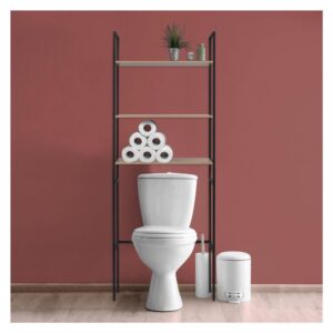 wohnli-moebel-suche-M21135197-1 SAO Toilettenbrücke aus Holz und Metall 66x180x22cm Metall Schwarz Mob In Möbel Badezimmermöbel Badezimmerschränke