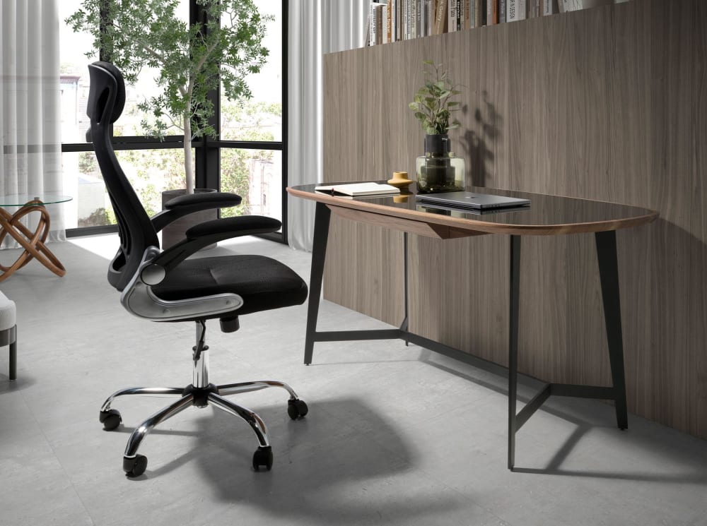 wohnli-moebel-suche-M22010231-1 Schreibtisch aus Walnussholz 72x76x140cm Holz Braun Angel Cerda Möbel Büromöbel Schreibtische