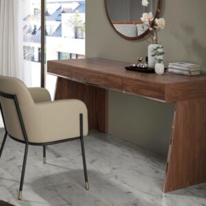 wohnli-moebel-suche-M22010232-1 Bürotisch aus Walnussholz und schwarzem Stahl 61x76x160cm Holz Braun Angel Cerda Möbel Büromöbel Schreibtische