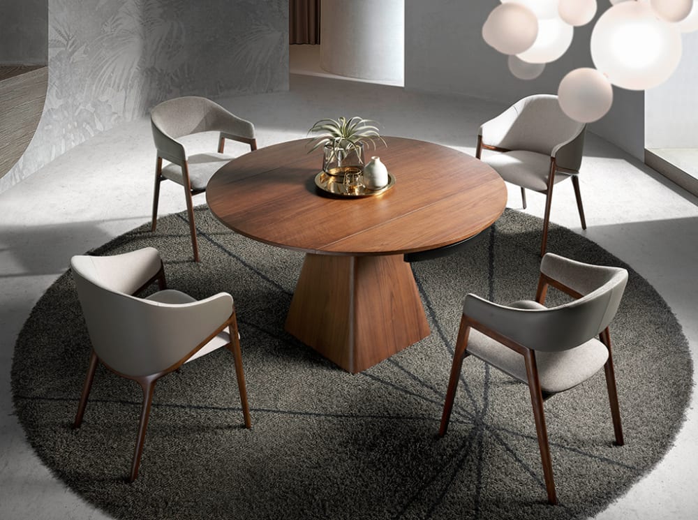 Esszimmerstuhl aus Stoff und Kunstleder 58x79x55cm Stoff Taupe Angel Cerda Möbel Esszimmermöbel Stühle